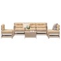 Set Divani Giardino 6 pz con Cuscini in Legno Massello di Pino