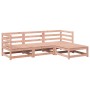 Set Divani da Giardino 4 pz in Legno Massello Abete Douglas