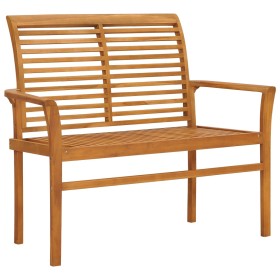 Panchina da Giardino 112 cm in Legno Massello di Teak