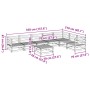 Set Divani da Giardino 8 pz in Legno Massello di Pino