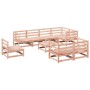 Set Divani da Giardino 9 pz in Legno Massello Abete Douglas