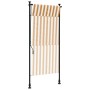 Tenda a Rullo Esterno Arancio Bianca 100x270cm Tessuto Acciaio