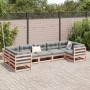 Set Divani da Giardino 7 pz in Legno Massello Abete Douglas