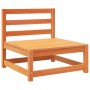 Set Divani da Giardino 8 pz Marrone Cera Legno Massello Pino