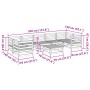 Set Divani da Giardino 8 pz Marrone Cera Legno Massello Pino
