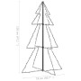 Albero di Natale a Cono 160 LED per Interni Esterni 78x120 cm