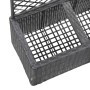 Letto Rialzato a Traliccio 2 Vasi 58x30x107 cm Polyrattan Nero