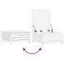 Set Divani da Giardino 3 pz Bianco in Legno Massello di Pino