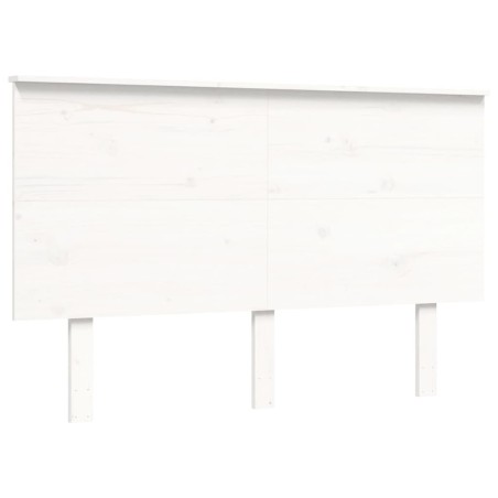 Giroletto con Testiera Bianco 140x190 cm in Legno Massello