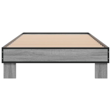 Giroletto Grigio Sonoma 100x200 cm Legno Multistrato e Metallo