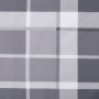 Cuscini Sedia Schienale Alto 2 pz Quadri Grigio Tessuto Oxford