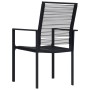 Sedie da Giardino 4 pz in Rattan Nero