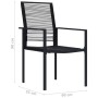 Sedie da Giardino 4 pz in Rattan Nero