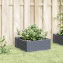 Fioriera da Giardino con Picchetti Grigia 42,5x42,5x28,5 cm PP