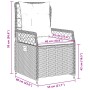 Sedie da Giardino Reclinabili 2 pz Beige Polyrattan