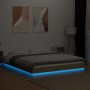 Giroletto Luci LED Rovere Sonoma 160x200 cm Legno Multistrato