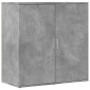 Credenze 2 pz Grigio Cemento 79x38x80 cm in Legno Multistrato