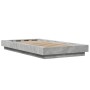 Giroletto Luci LED Grigio Cemento 100x200 cm Legno Multistrato