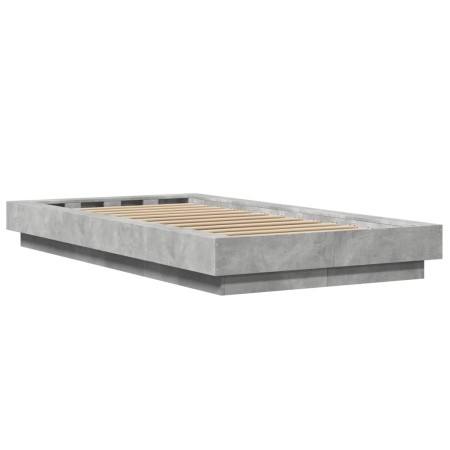 Giroletto Luci LED Grigio Cemento 75x190cm in Legno Multistrato