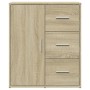 Credenze 2 pz Rovere Sonoma 60x31x70 cm in Legno Multistrato