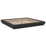 Giroletto con Luci LED Nero 180x200 cm in Legno Multistrato