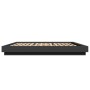 Giroletto con Luci LED Nero 180x200 cm in Legno Multistrato
