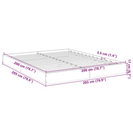 Giroletto Grigio Sonoma 200x200 cm in Legno Multistrato