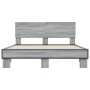 Giroletto Grigio Sonoma 140x190 cm in Legno Multistrato Metallo