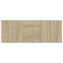 Credenze 3 pz Rovere Sonoma in Legno Multistrato