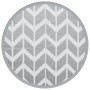Tappeto da Esterno Grigio Ø120 cm in PP