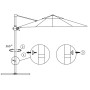 Ombrellone a Sbalzo con Palo in Acciaio 250x250 cm Sabbia