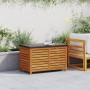 Contenitore da Giardino 90x48x55 cm in Legno Massello di Acacia