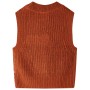 Gilet per Bambini Lavorato a Maglia Cognac 92