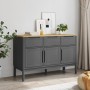 Credenza FLORO Grigia 114x43x74 cm in Legno Massello di Pino