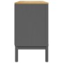 Credenza FLORO Grigia 114x43x74 cm in Legno Massello di Pino