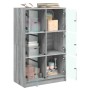 Credenza con Ante Grigio Sonoma 68x37x109 cm Legno Multistrato