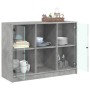 Credenza Grigio Cemento 102x37x75,5 cm in Legno Multistrato