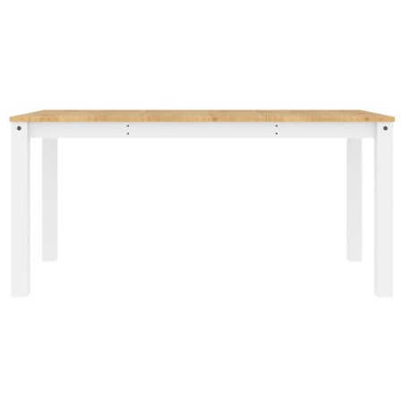 Tavolo da Pranzo Panama Bianco 160x80x75 cm Legno Massello Pino