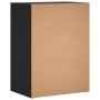 Credenze 2 pz Nere 60x39x80 cm in Legno Multistrato