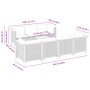 Set Divano da Giardino 8 pz con Cuscini Grigio in Polyrattan