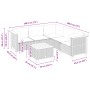 Set Divano da Giardino 6 pz con Cuscini Grigio in Polyrattan