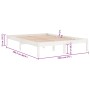 Giroletto Bianco in Legno Massello 180x200 cm Super King