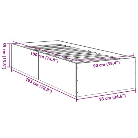 Giroletto Rovere Fumo 90x190 cm in Legno Multistrato