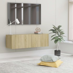 Mobile Porta TV Rovere Sonoma 100x30x30 cm in Legno Multistrato