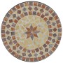 Set da Bistrot con Mosaico Terracotta e Bianco Ferro e Ceramica