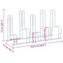 Supporto per 5 Bici da Pavimento Autoportante Acciaio Zincato