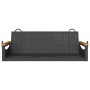 Panchina Dondolo Nera 109x62x40 cm in Polyrattan