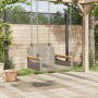 Panchina a Dondolo Grigia 63x62x40 cm in Polyrattan