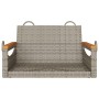 Panchina a Dondolo Grigia 63x62x40 cm in Polyrattan