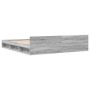 Giroletto Cassetti Grigio Sonoma 200x200 cm Legno Multistrato